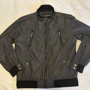 Dolce & Gabbana Men’s Dark Gray Bomber Jacket